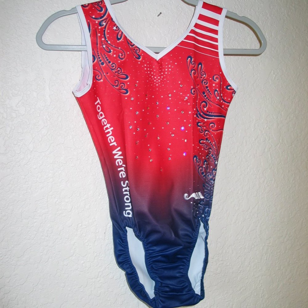 Christian Moreau | Women's Leotard w/ Swarovski Together We're Strong NWT